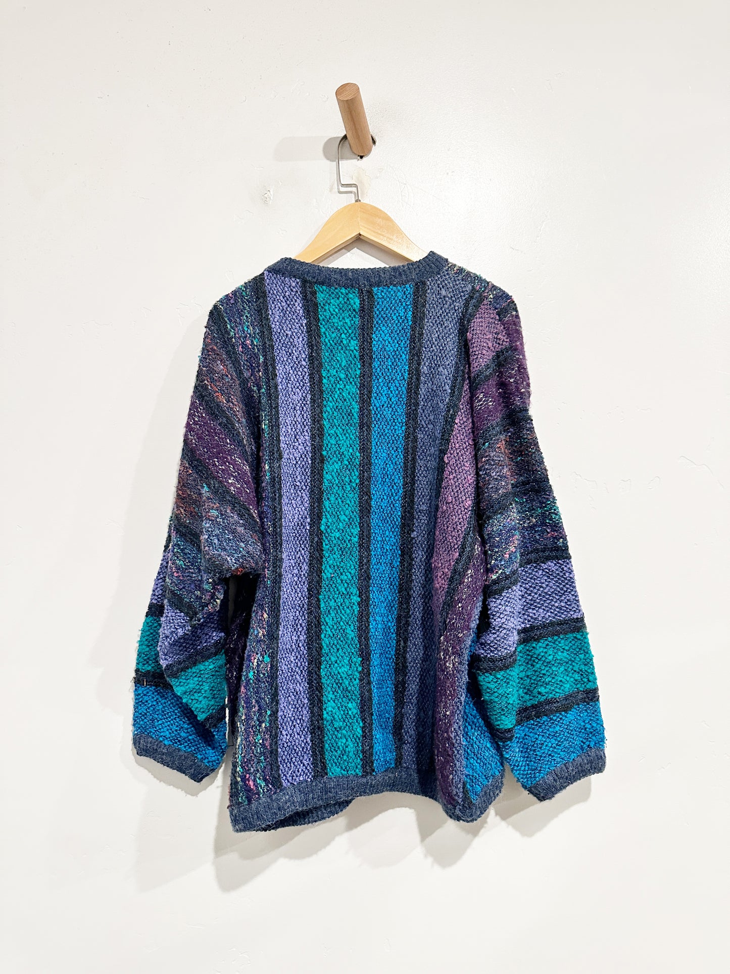 TJW Purple/Blue/Green Vintage Sweater - Medium