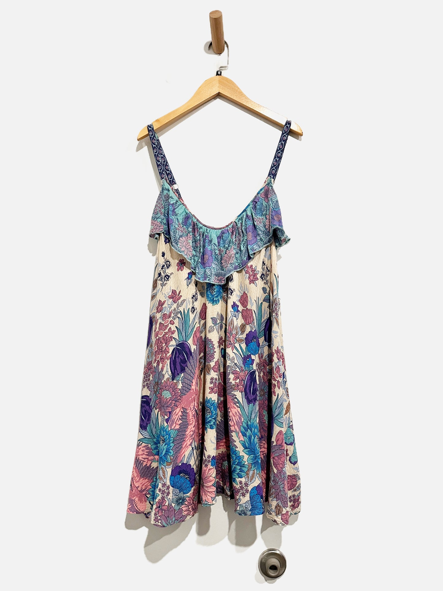 Spell & the Gypsy Blue Floral Mini Dress - Medium