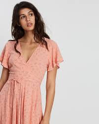 Auguste Jasmine Tie Back Midi Dress in Coral - 6