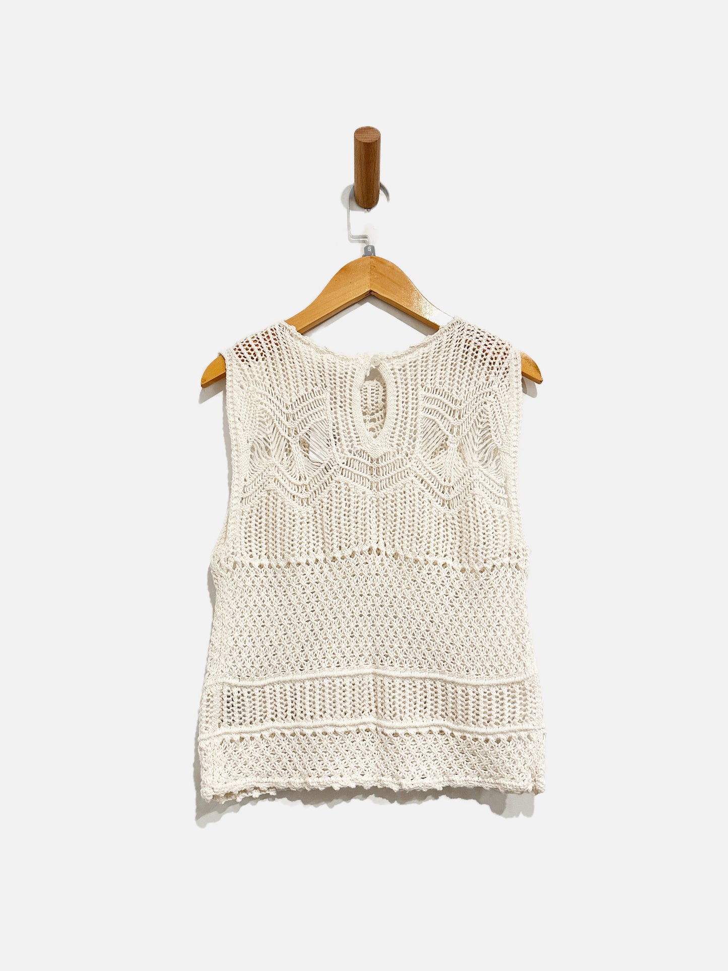 Abercrombie & Fitch White Cable Knit Tank - Small
