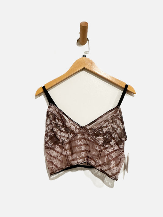 Free People Intimately Longline Lace Bralette - Medium