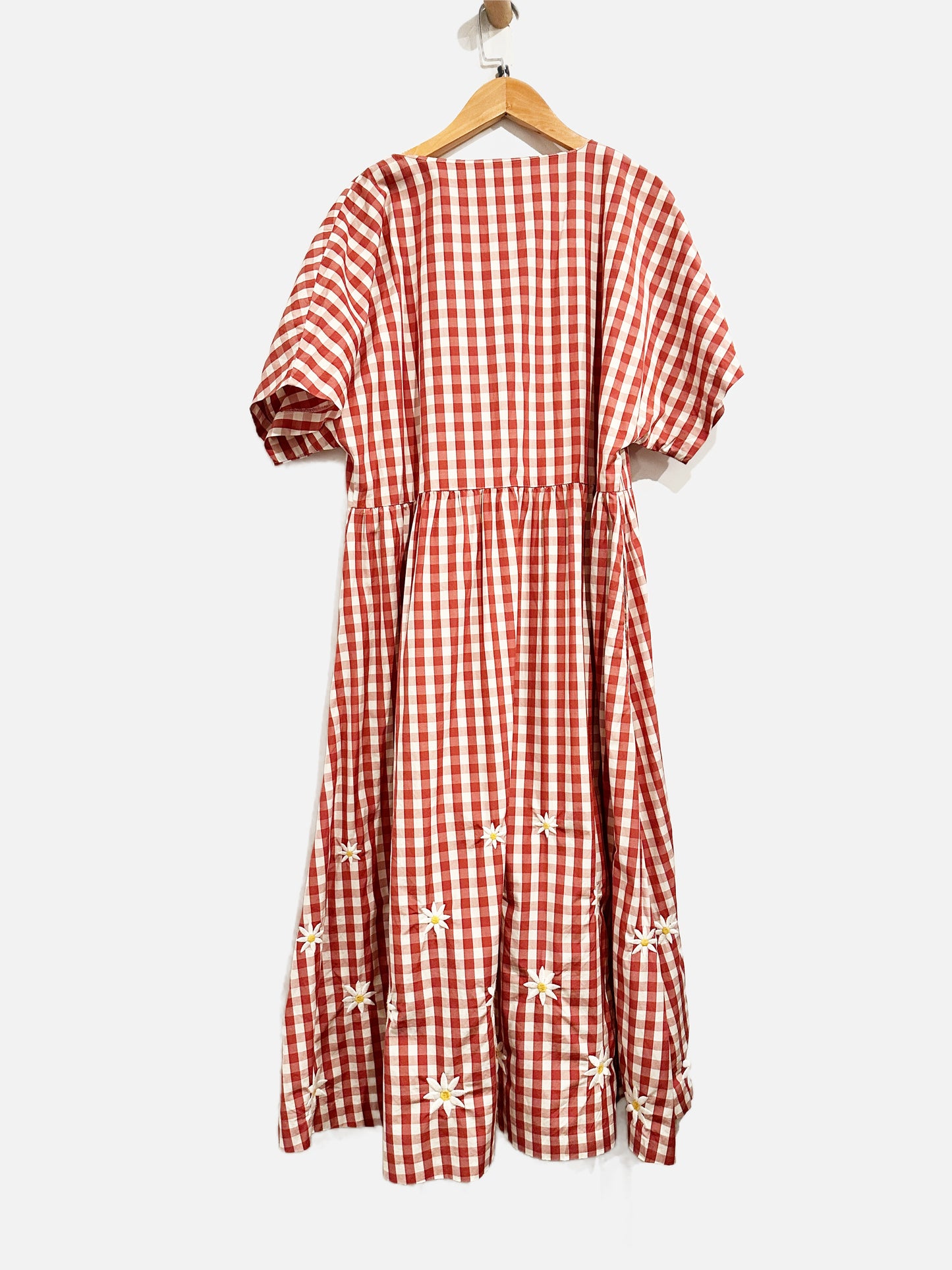 Madewell Red Gingham Daisy Dress - Large