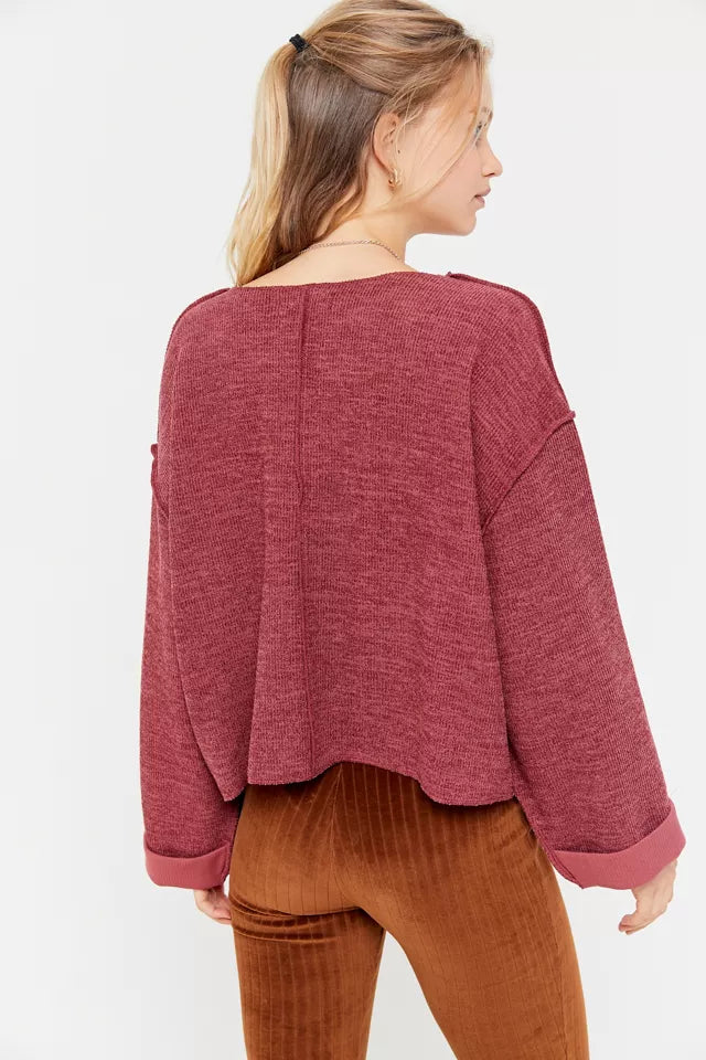 Urban Outfitters Red Notch Pullover - Medium