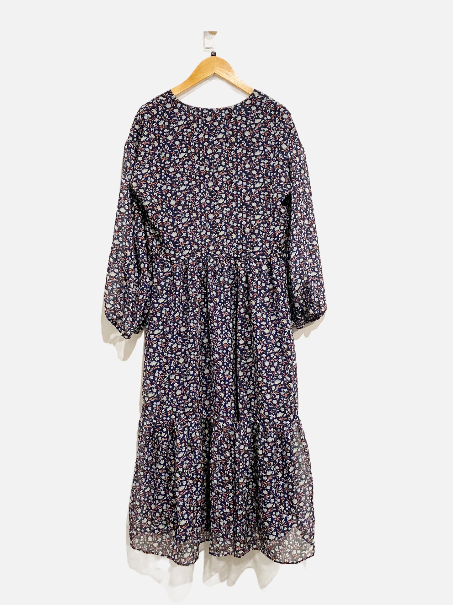 Madewell Navy Floral Midi Dress - XS