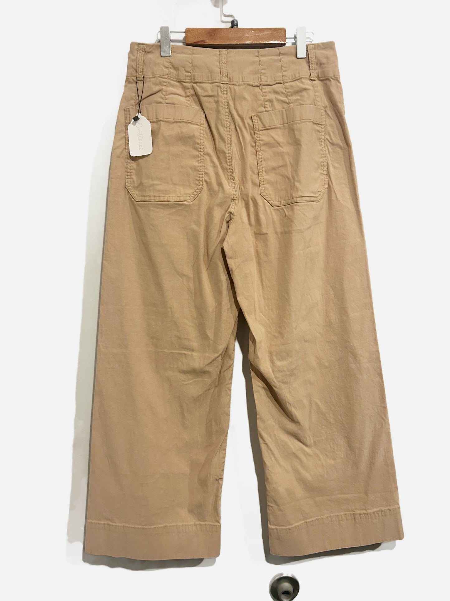 Anthropologie Maeve Colette Tan Wide Leg Pants - 30