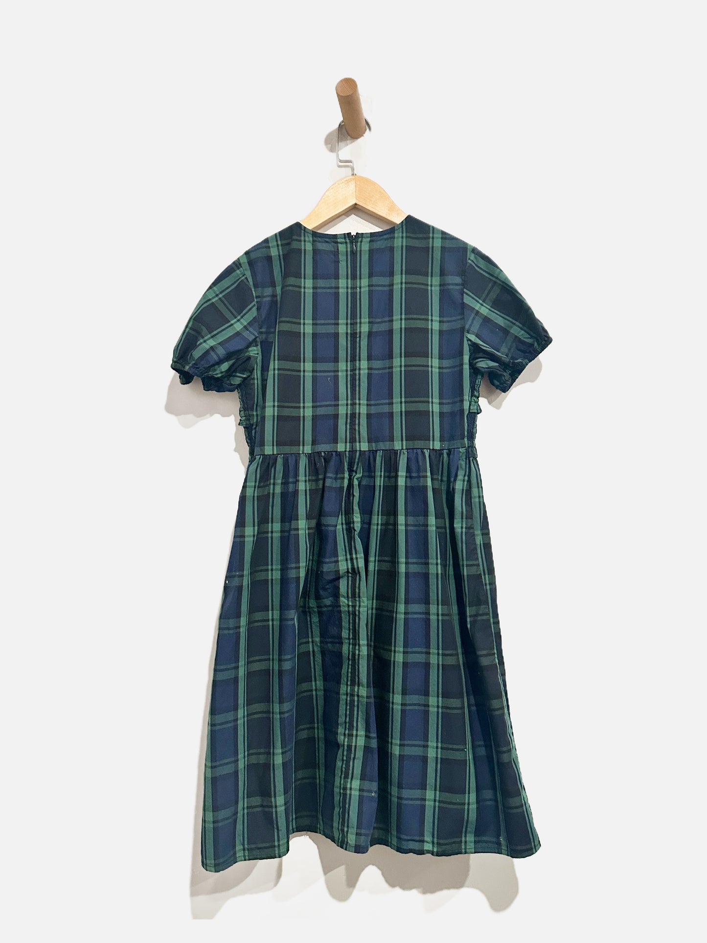 Crewcuts Green/Navy Plaid Dress - 12