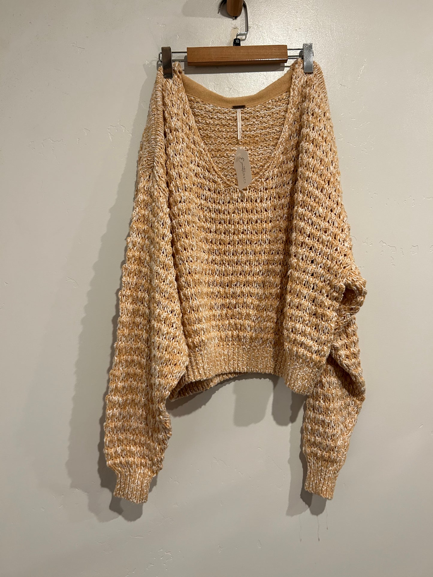 Free People Coconut V-Neck Sweater - XS