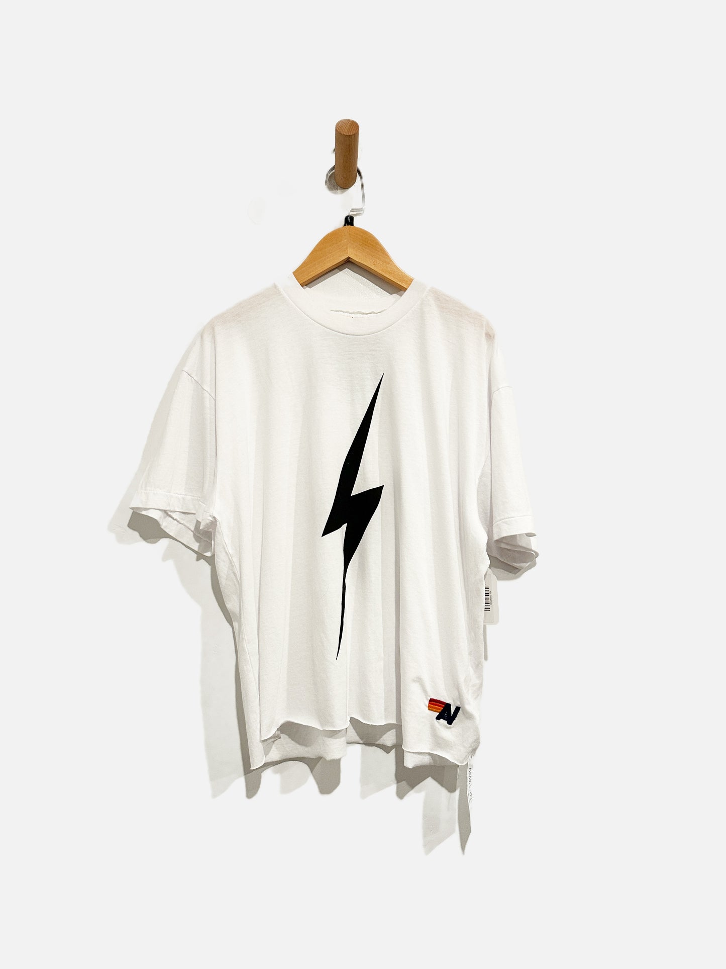 Aviator Nation NWT White Boxy Boyfriend Tee - Large