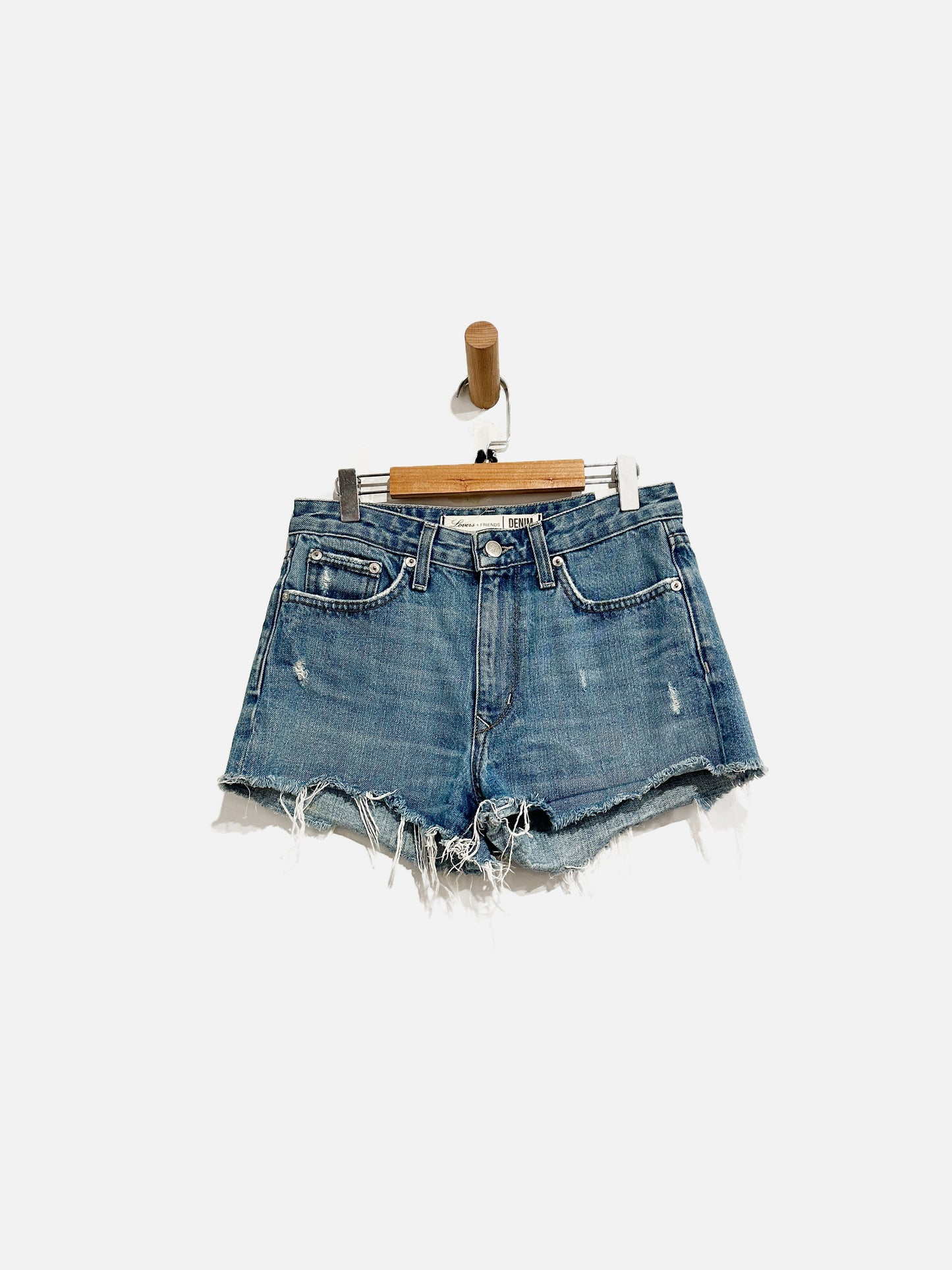 Lovers + Friends Cut Off Denim Shorts - 25