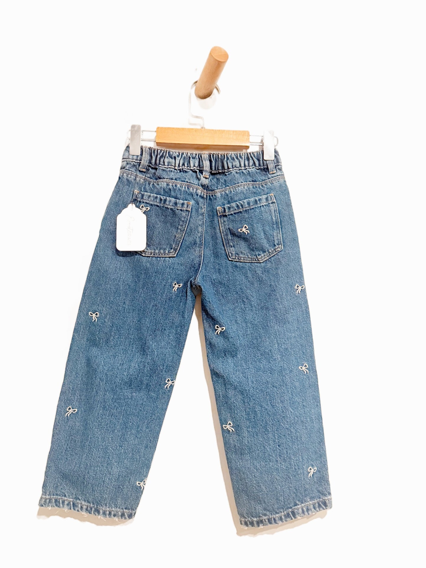 Zara Kids Bow Embroidered Jeans - 4