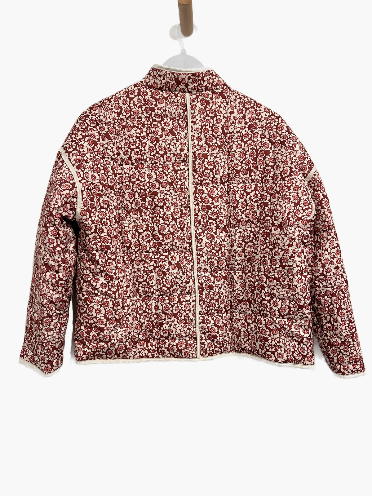 Pink Floral Quilted Jacket - Small