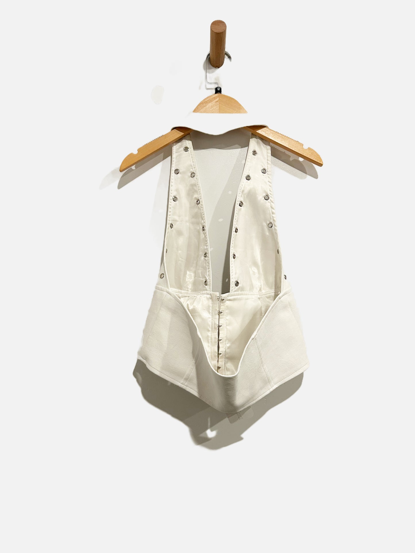Princess Polly White Vegan Leather Vest - 8