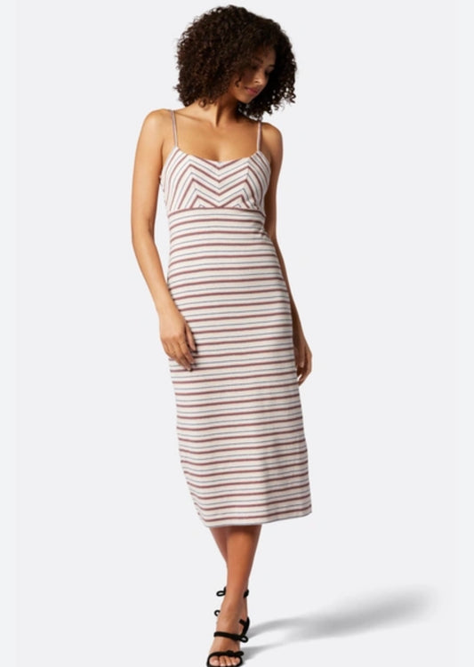 Soft Joie NWT Beige Stripped Midi Dress- Small