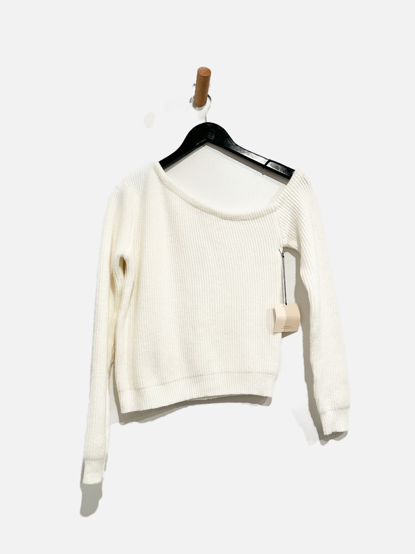 Superdown NWT White Asymmetric Sweater - XS
