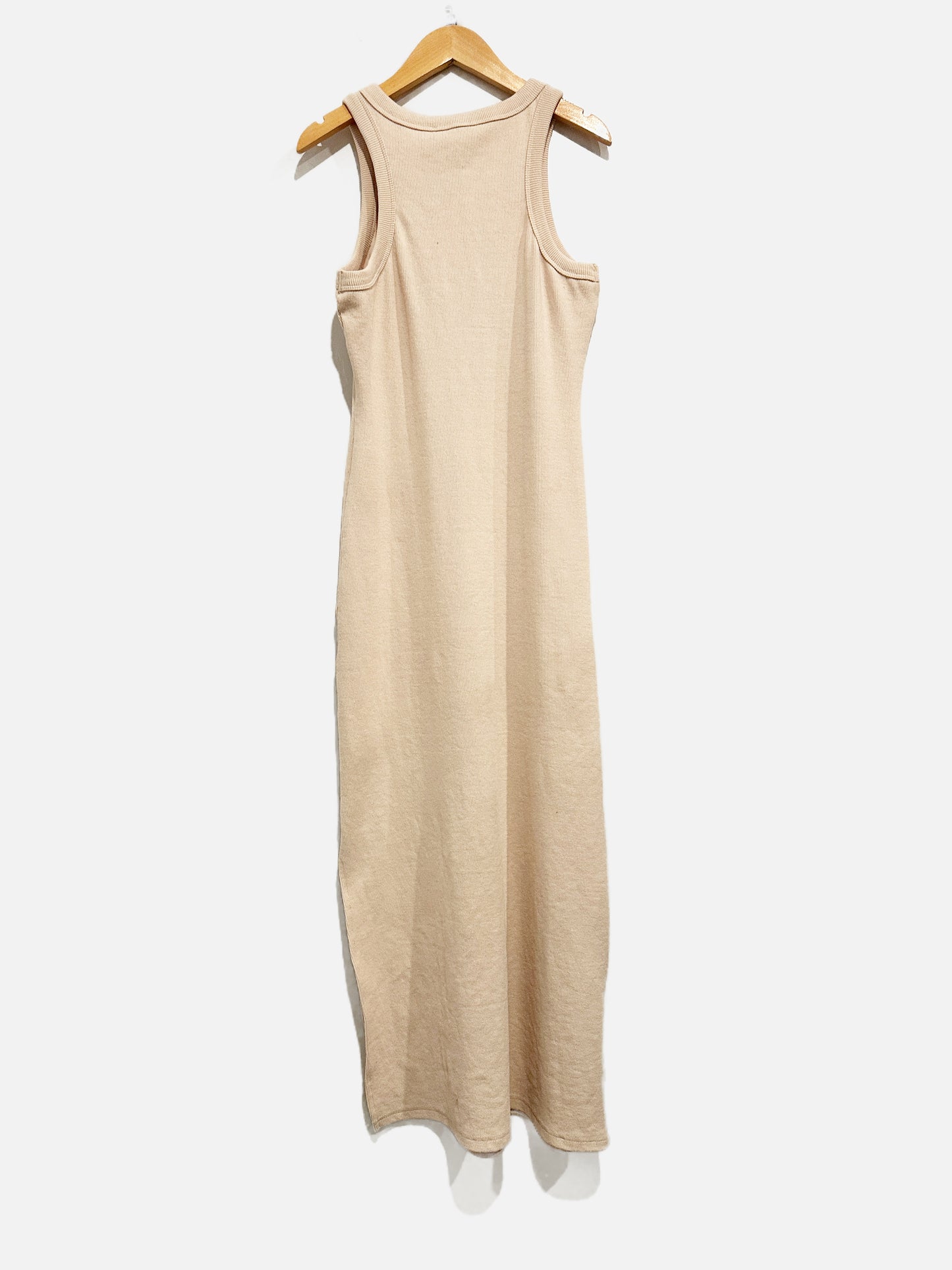 Mable Cream Ribbed Maxi Dress - Medium