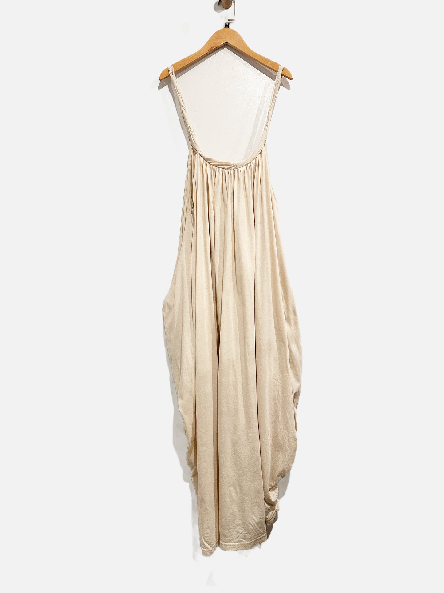 Free People Beach NWT Twist Back Cream Midi Dress - XS