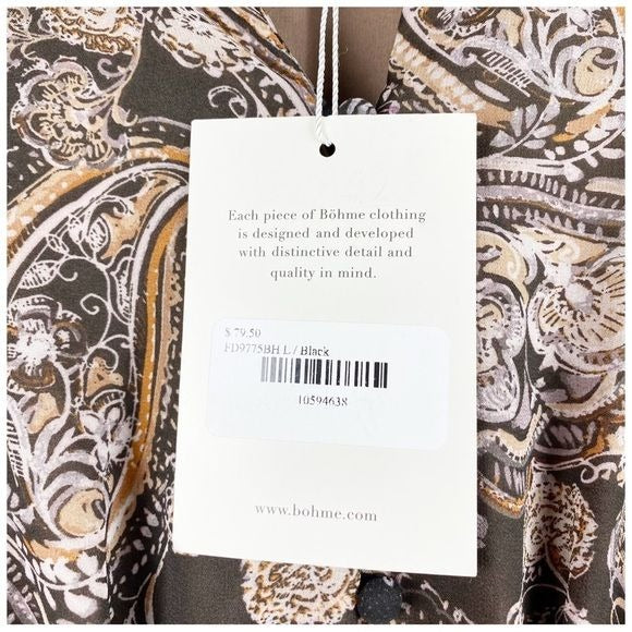 Bohme NWT Chaney Paisley Print Maxi Dress Size Large