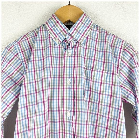 Oscar De La Renta Multi Color Plaid Button Down - 6Y