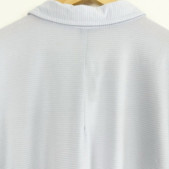 Lululemon Evolution Polo in Blue Stripe Size Large