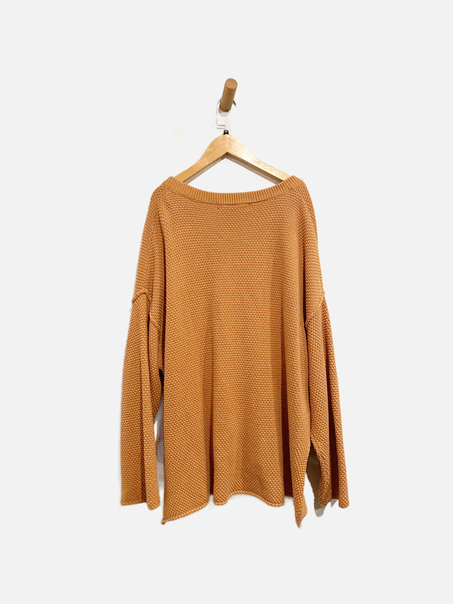 Free People Beach Orange Sweater - Medium