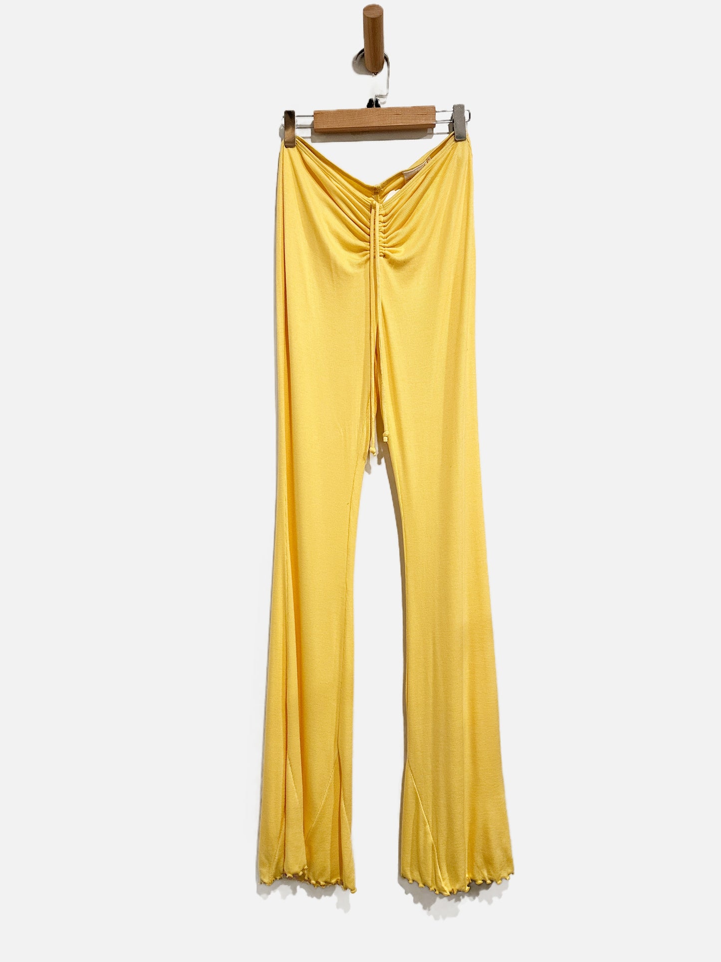 Out From Under Yellow Scallop Pant & Crop Top Set - Medium