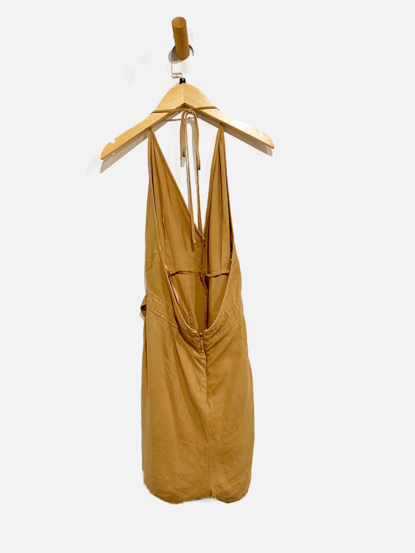 Free People Take it Easy Tan Linen Romper - 10
