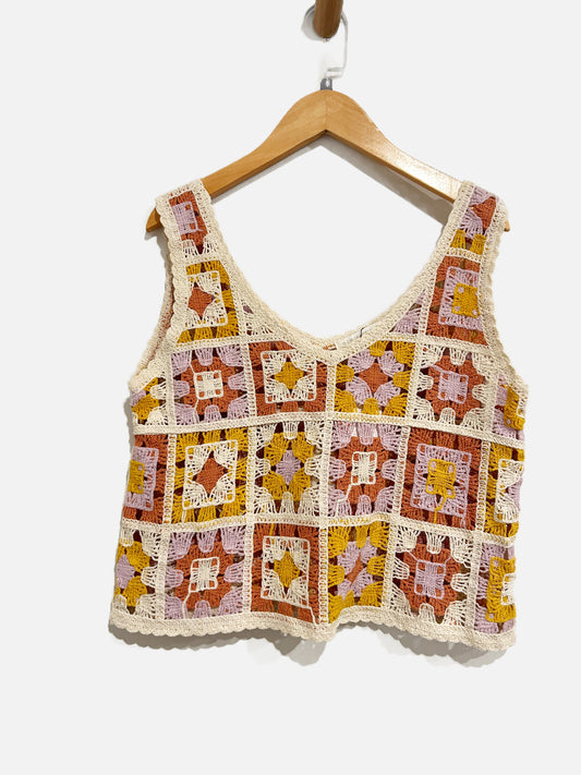 Rebellion Multicolor Crochet Tank - Medium