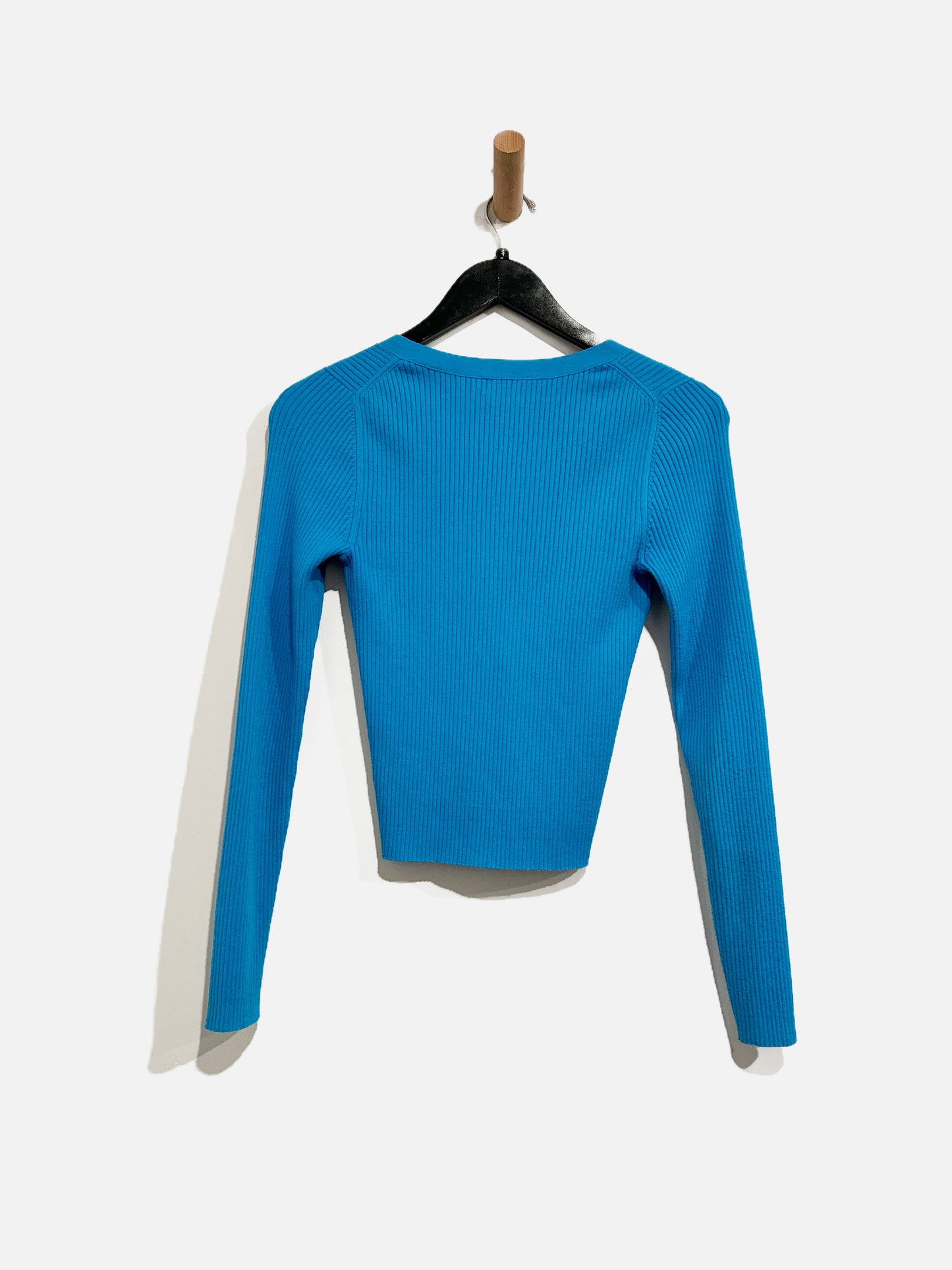 Aritzia Wilfred Adore Blue Ribbed Cardigan - Small
