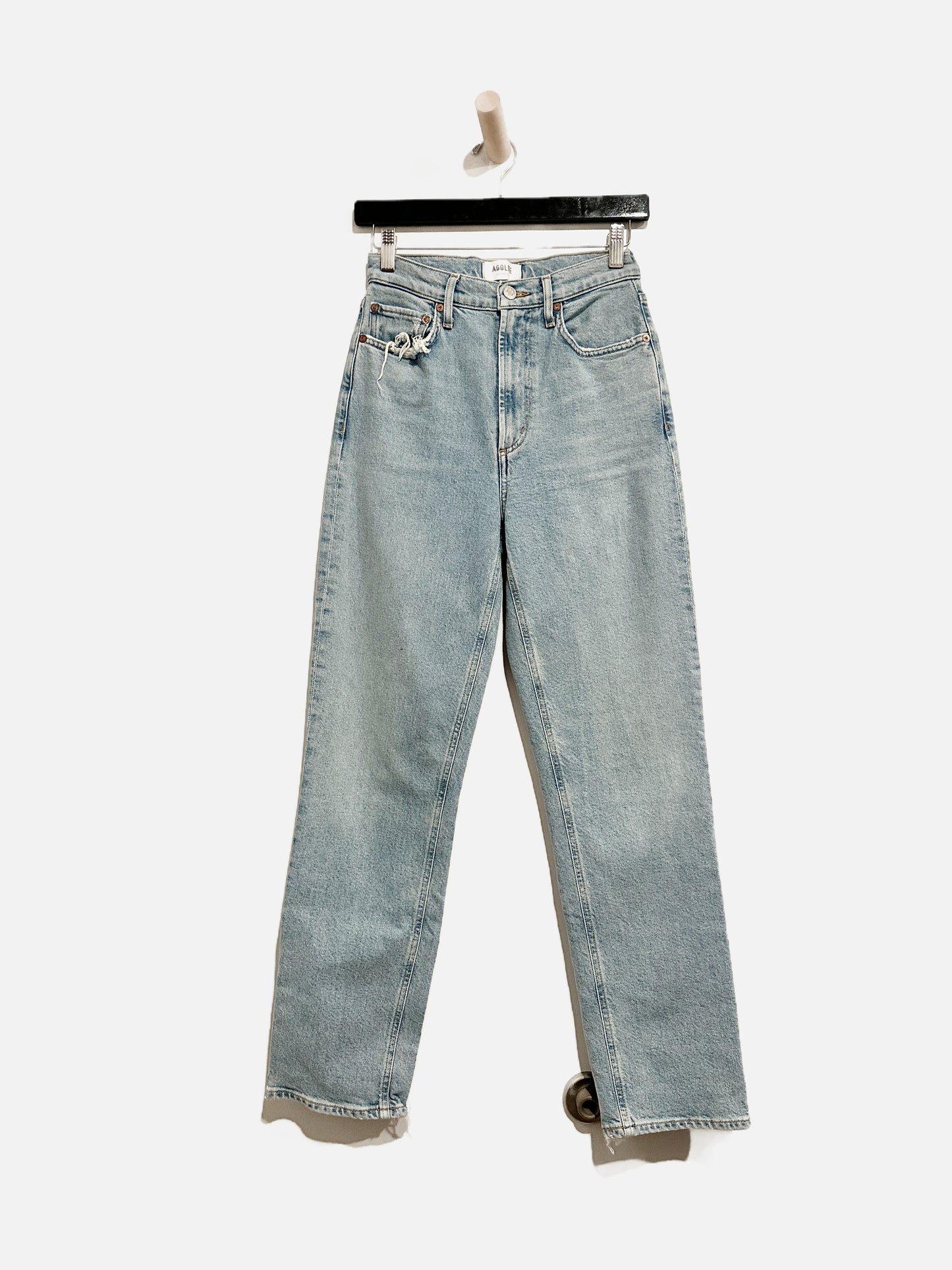 Agolde High Rise Stove Pipe Jeans - 24