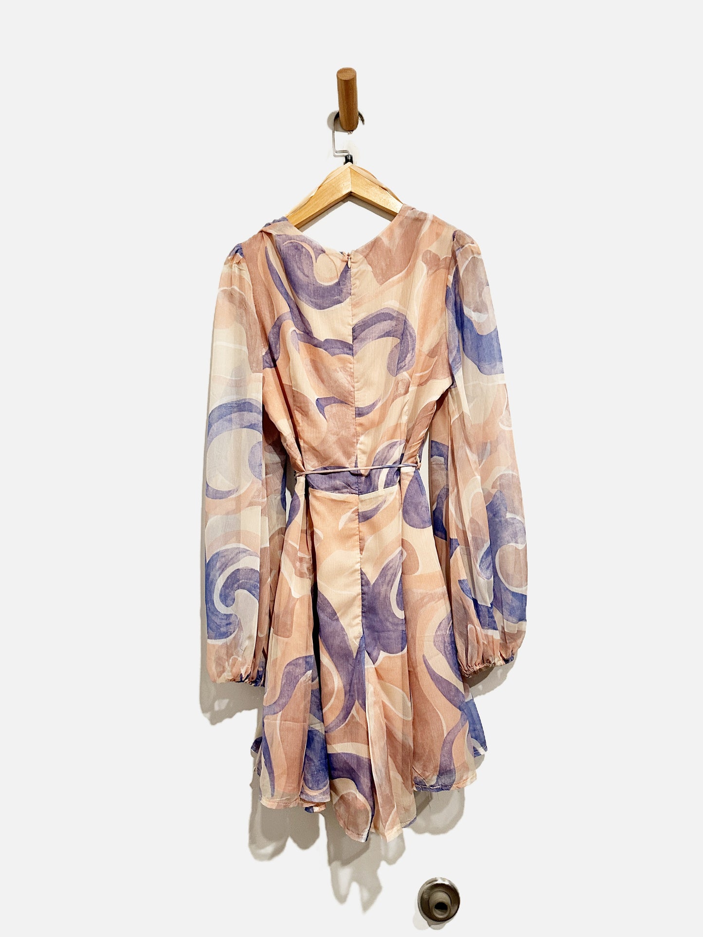 Hello Molly NWT Pink and Purple Long Sleeve Dress- Medium