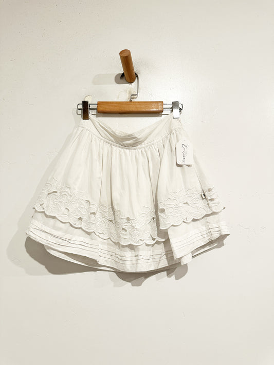 Abercrombie Y2K White Lace Mini Skirt - Small