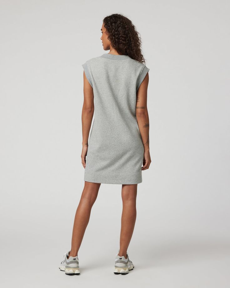 Vuori Sedona Vest Dress in Light Heather Grey - Medium