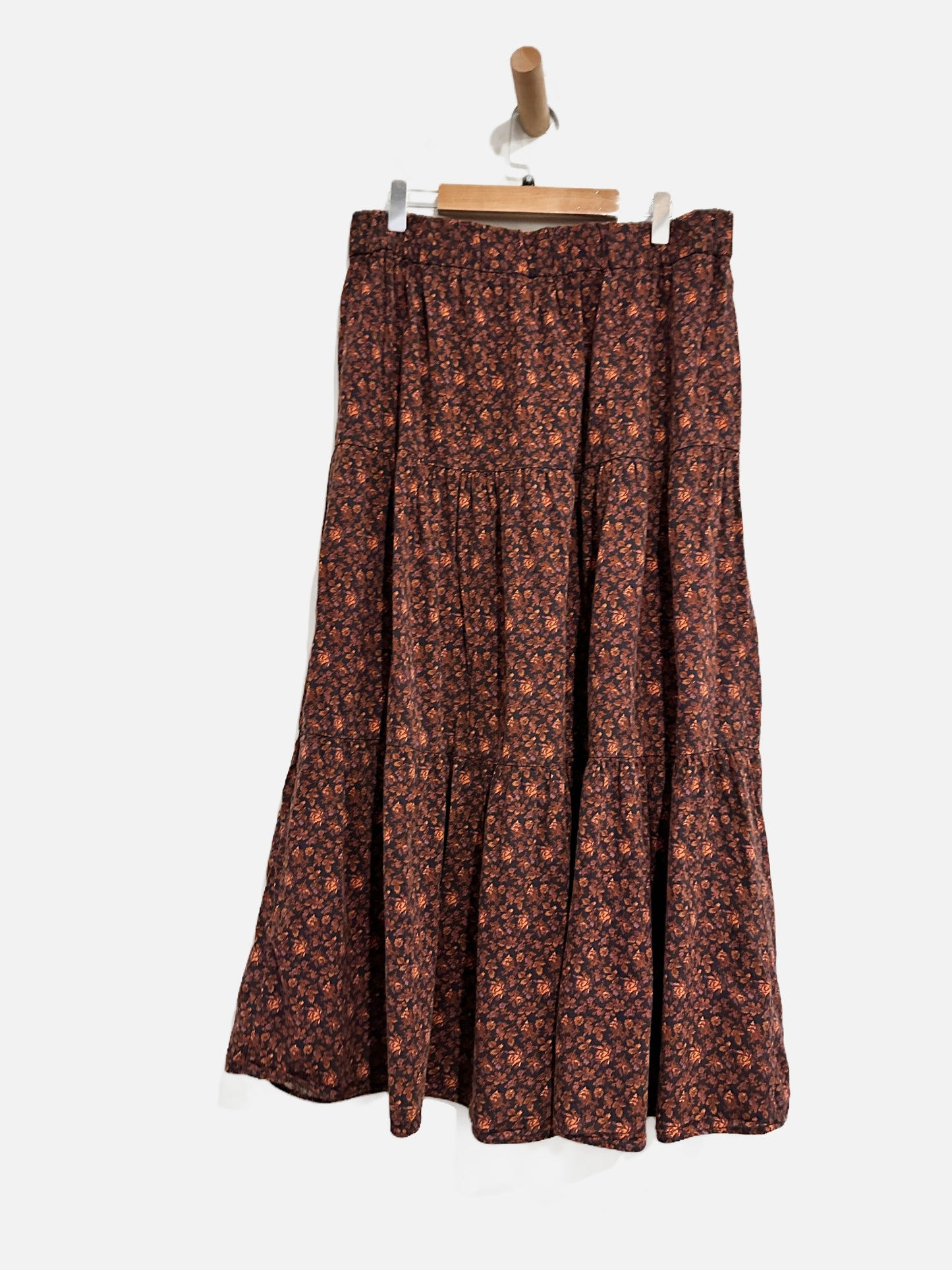 Madewell Purple Floral Tiered Skirt - Medium