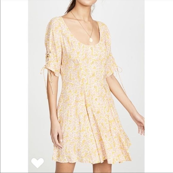 Free People Laced Up Mini Dress in Femme Combo Size XS