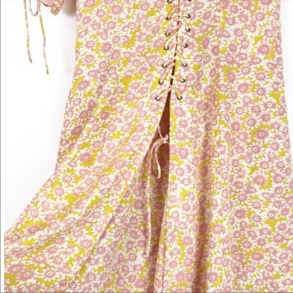 Free People Laced Up Mini Dress in Femme Combo Size XS