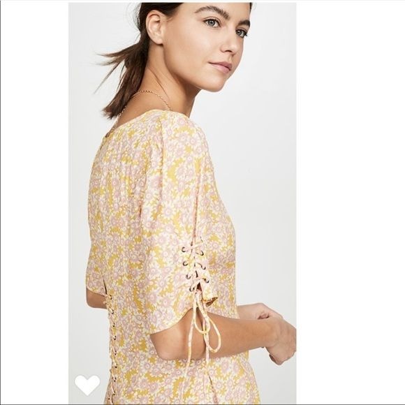 Free People Laced Up Mini Dress in Femme Combo Size XS