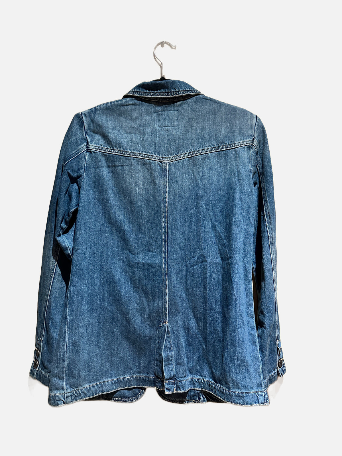 Hidden Rebel Denim Blazer in Medium Wash - XS
