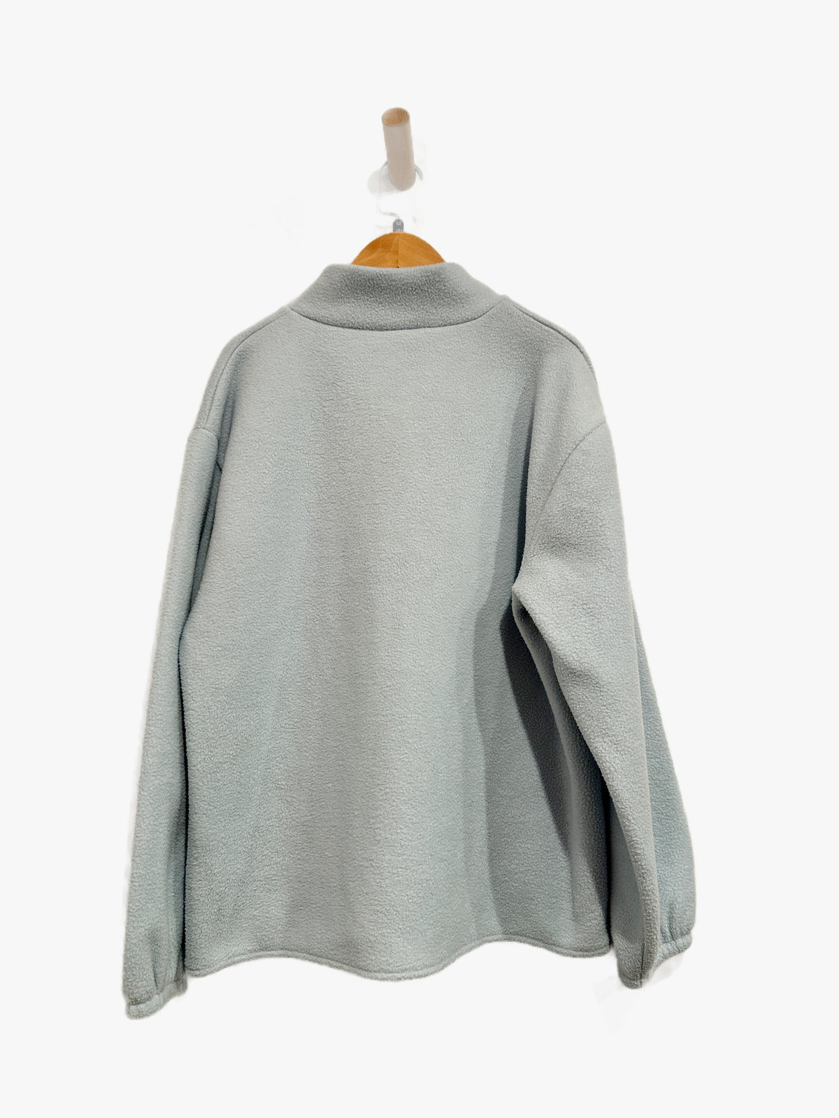 J.Crew Factory Blue Quilted Sherpa Half-Zip Pullover - Medium