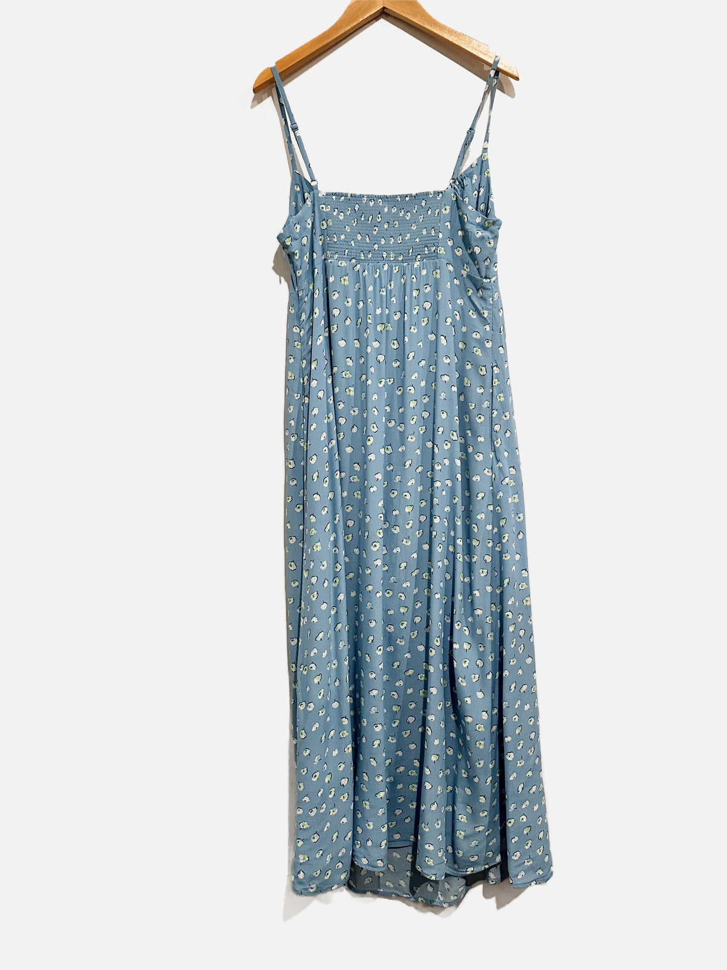 Uniqlo Blue Printed Flare Camisole Dress - Medium