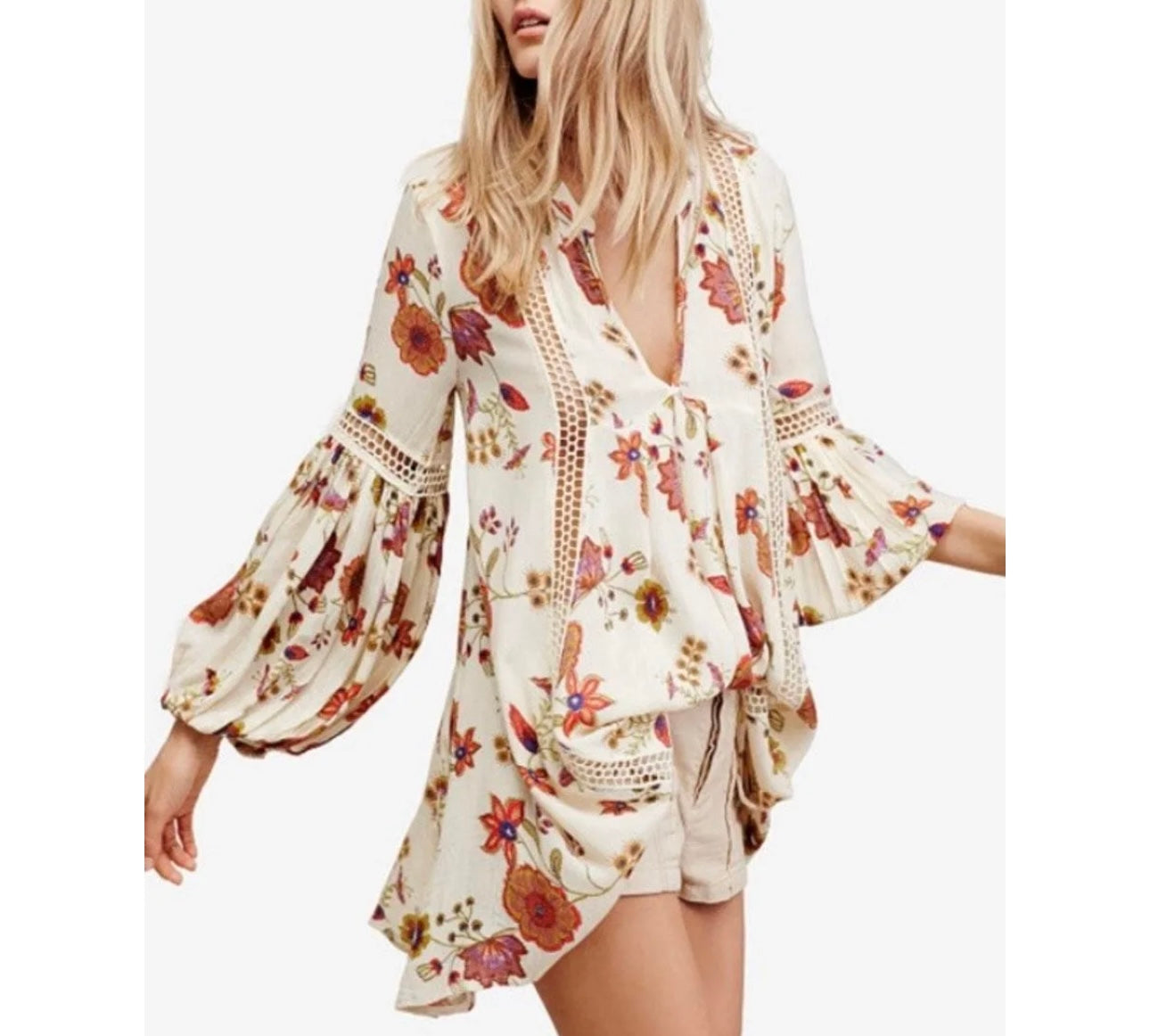 Free People Just the Two of Us Floral Tunic - XS