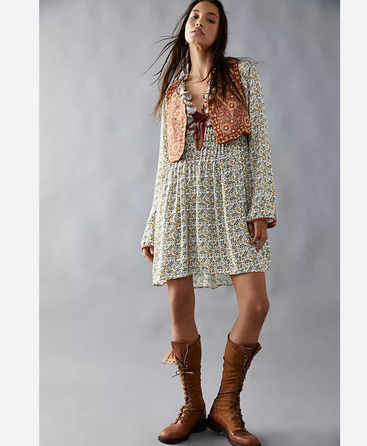 Free People Blossom Baby Mini Dress - Medium