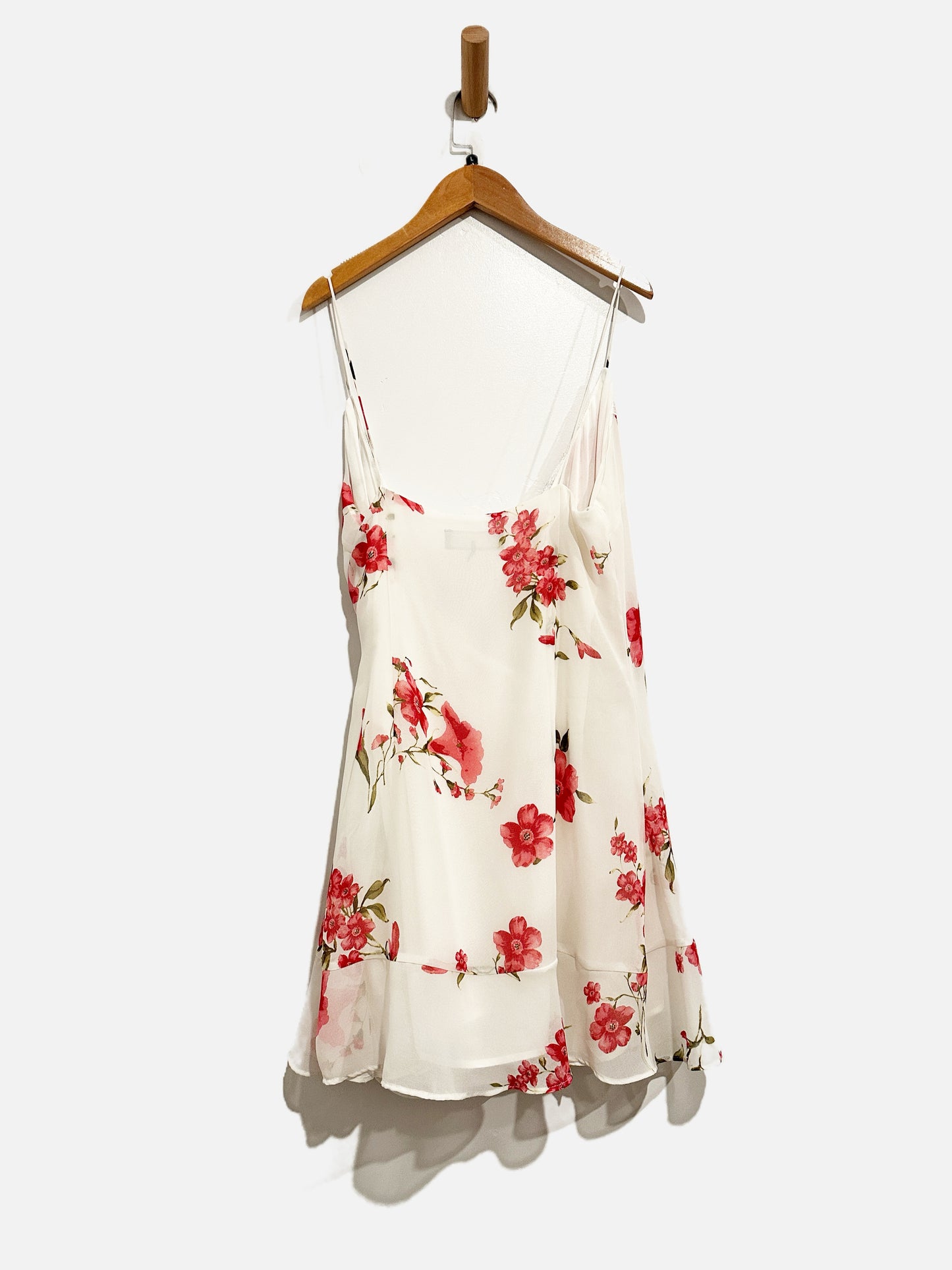 Zara White Floral Lace Mini Dress - Large