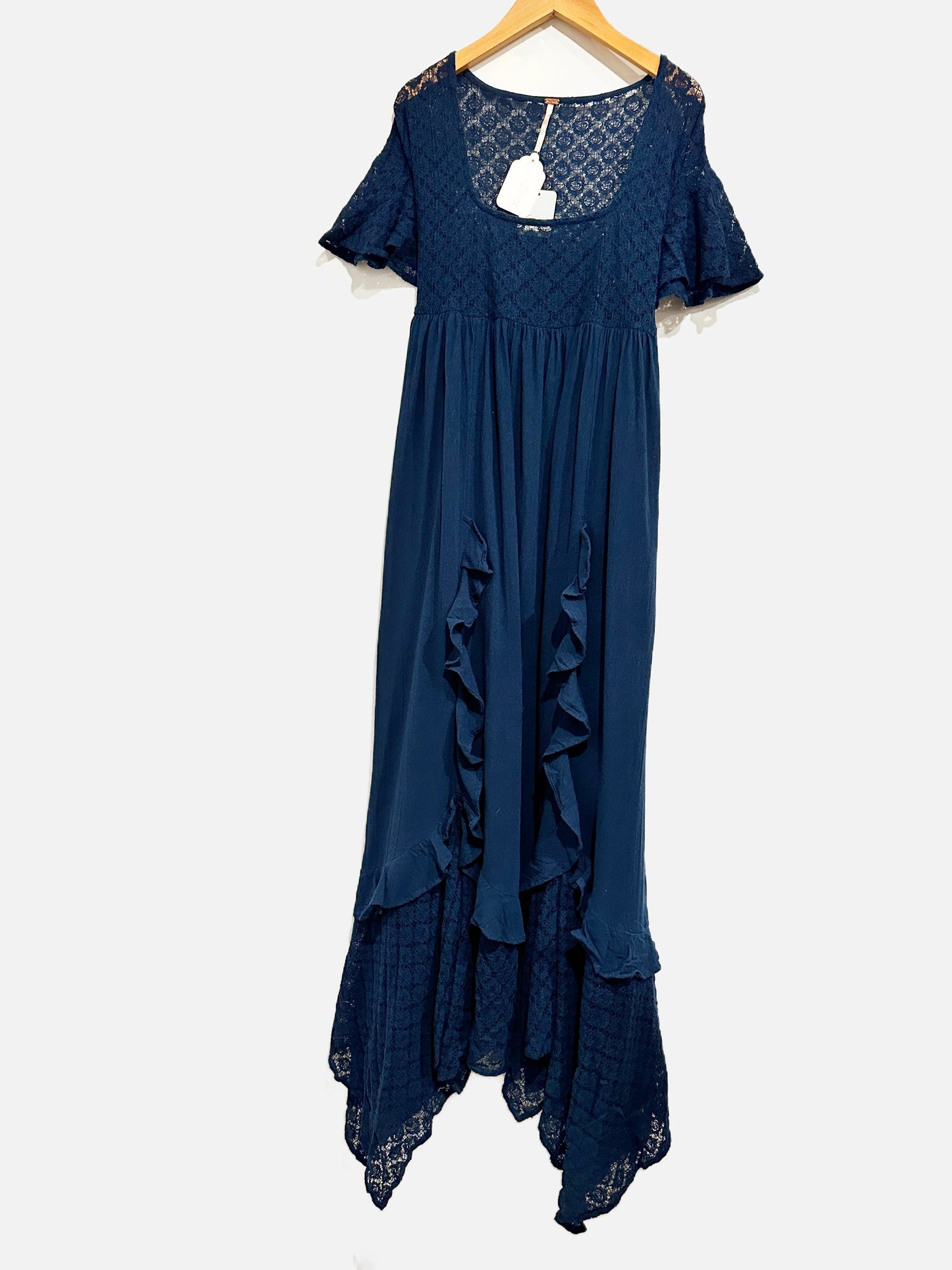 Free People Bring the Romance Midi Dress in Navy