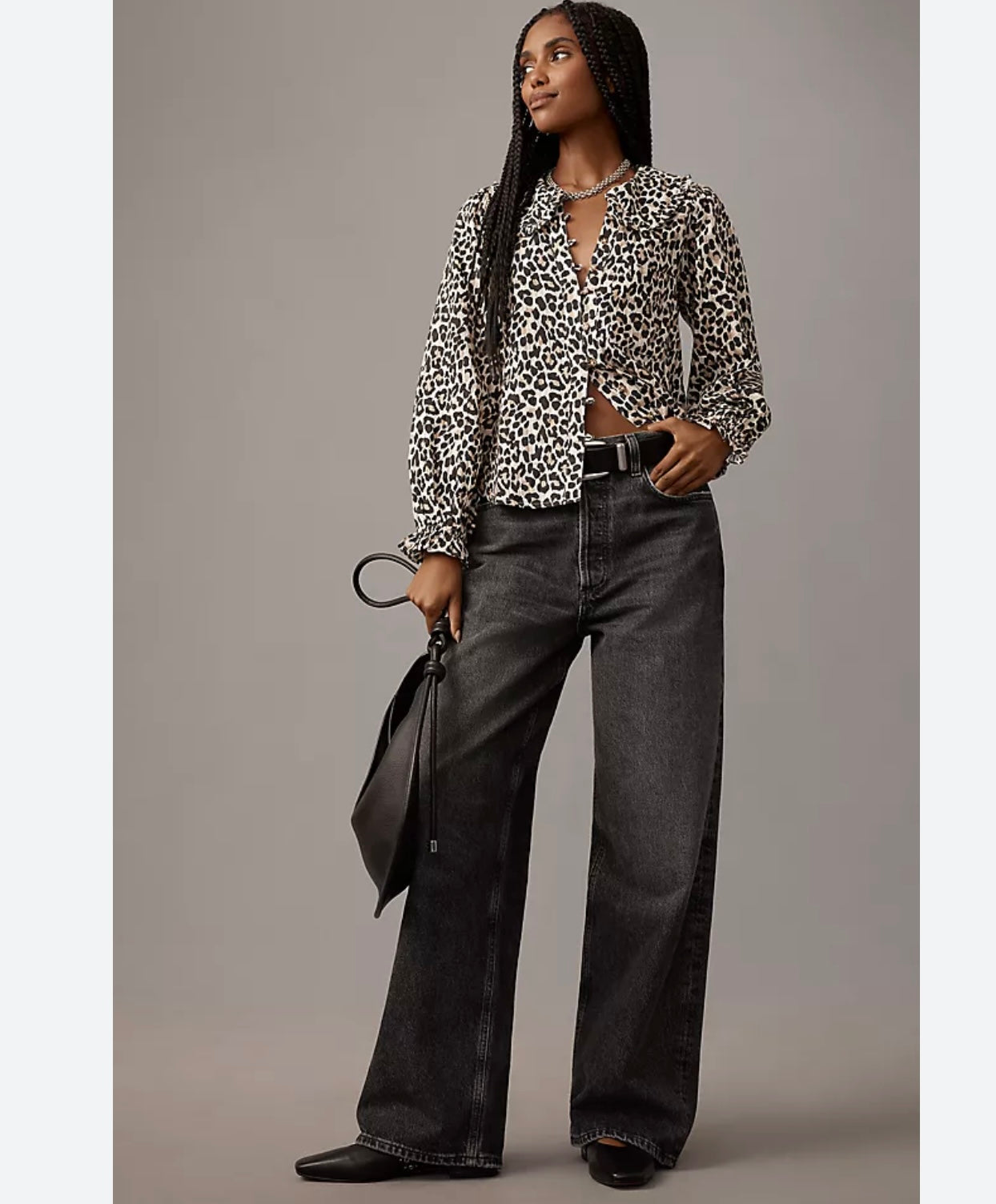 Pilcro Leopard Print Blouse - Medium