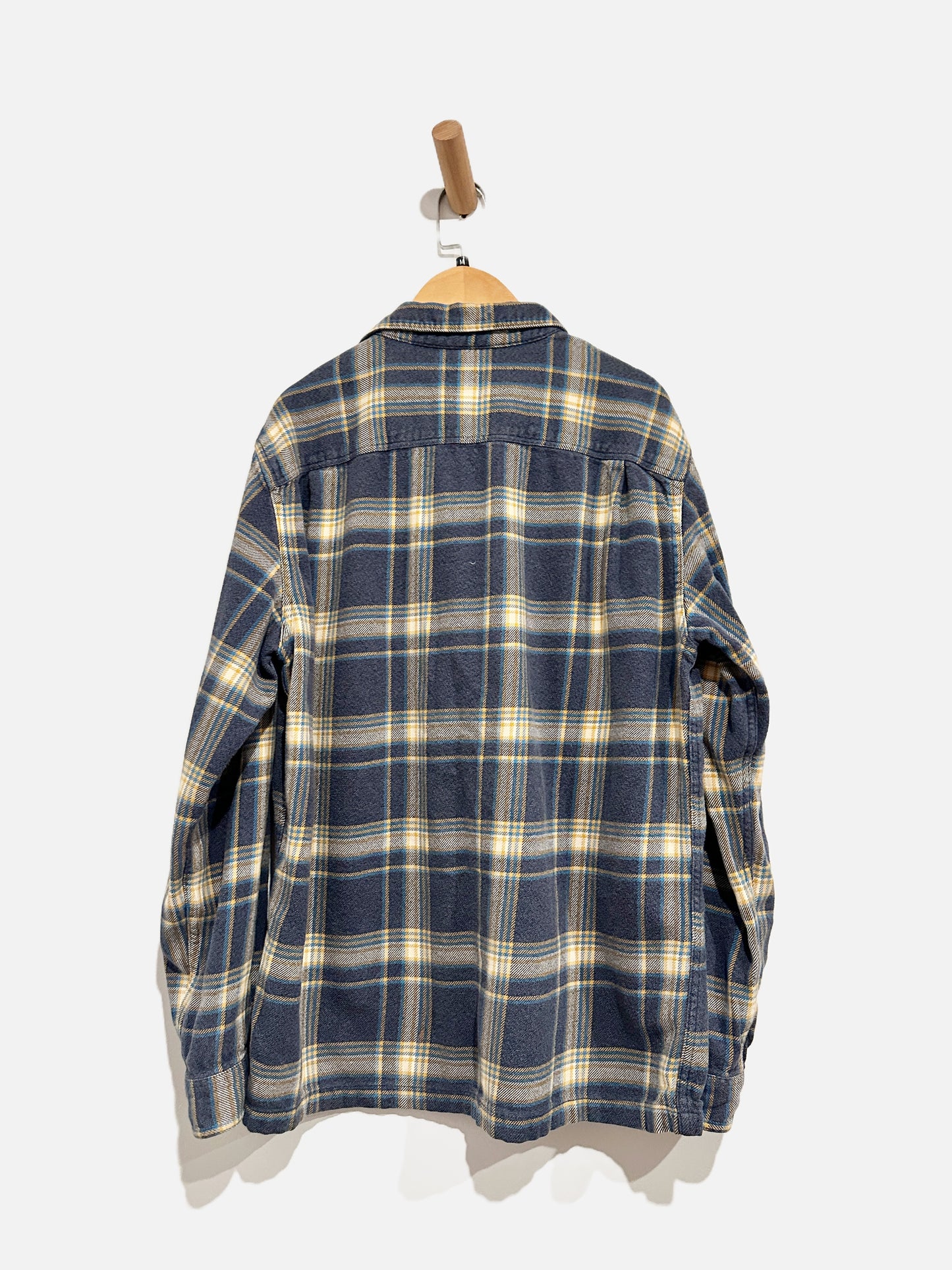 Patagonia Men’s Blue and Yellow Plaid Button Down - Medium