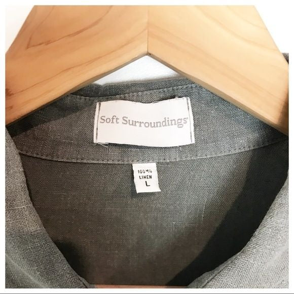 Soft Surroundings Linen Button Down Size Large