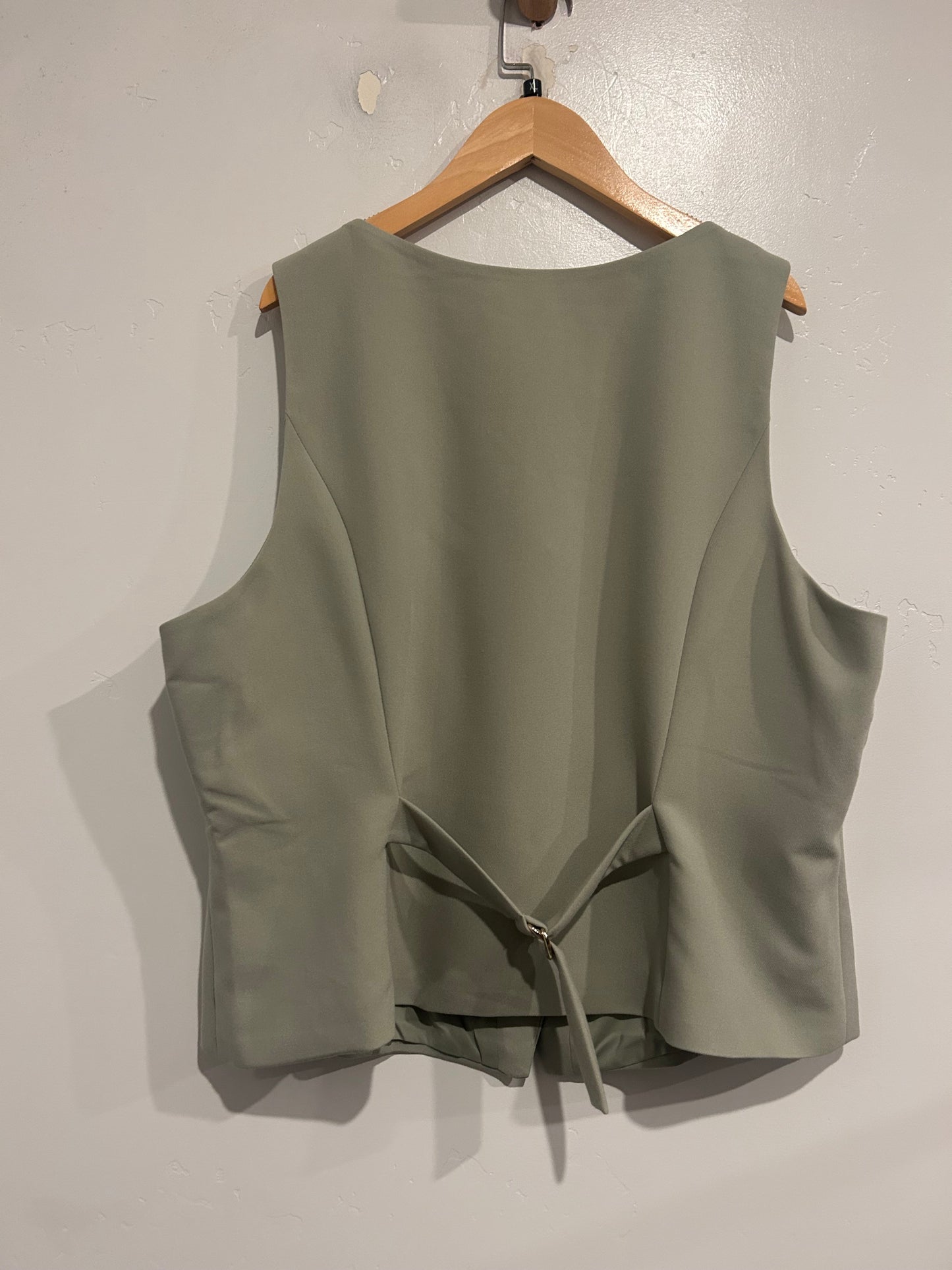 Abercrombie & Fitch Green Button Front Vest - XL