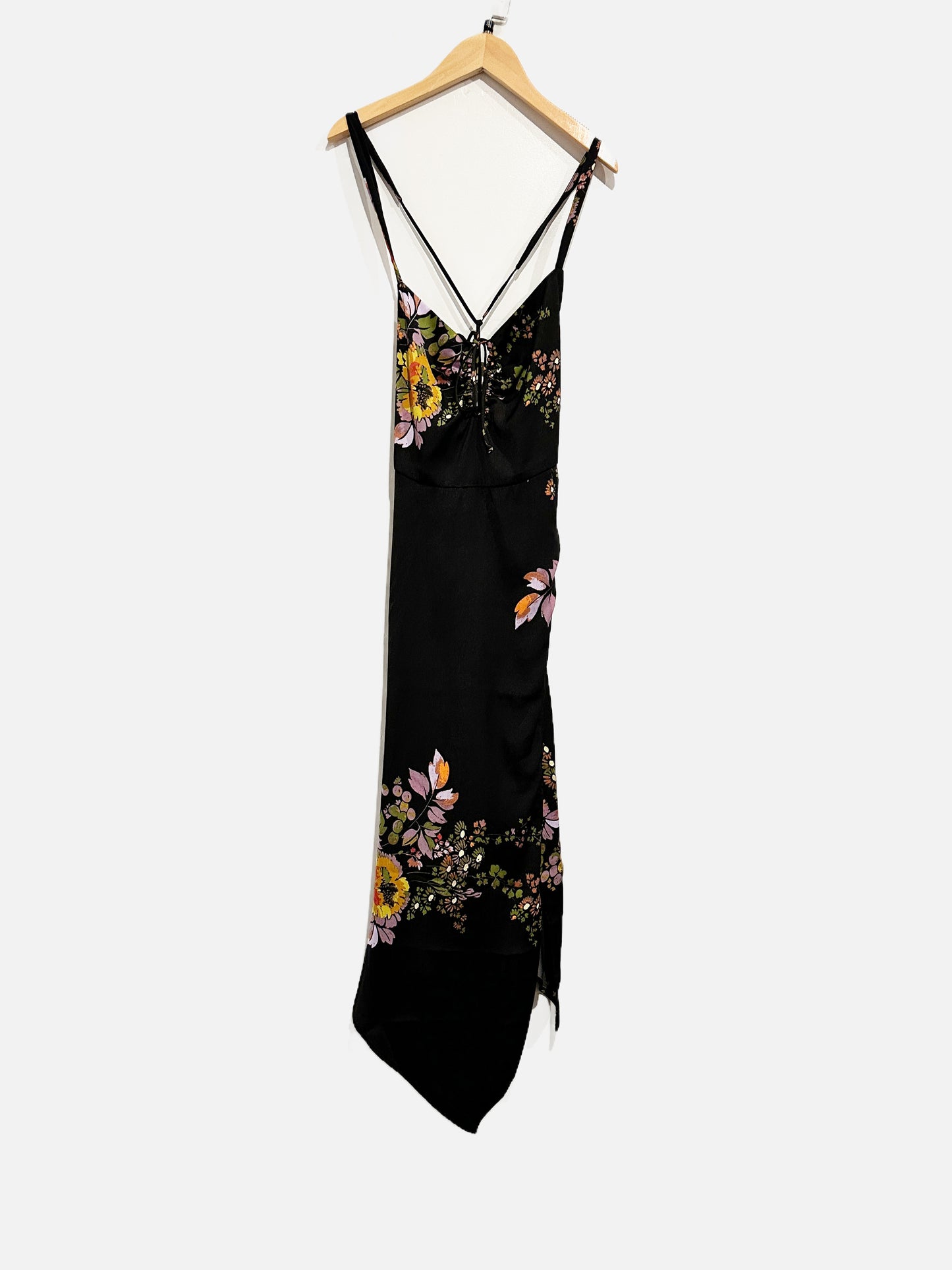 Urban Outfitters Black Floral Keyhole Dress - Small