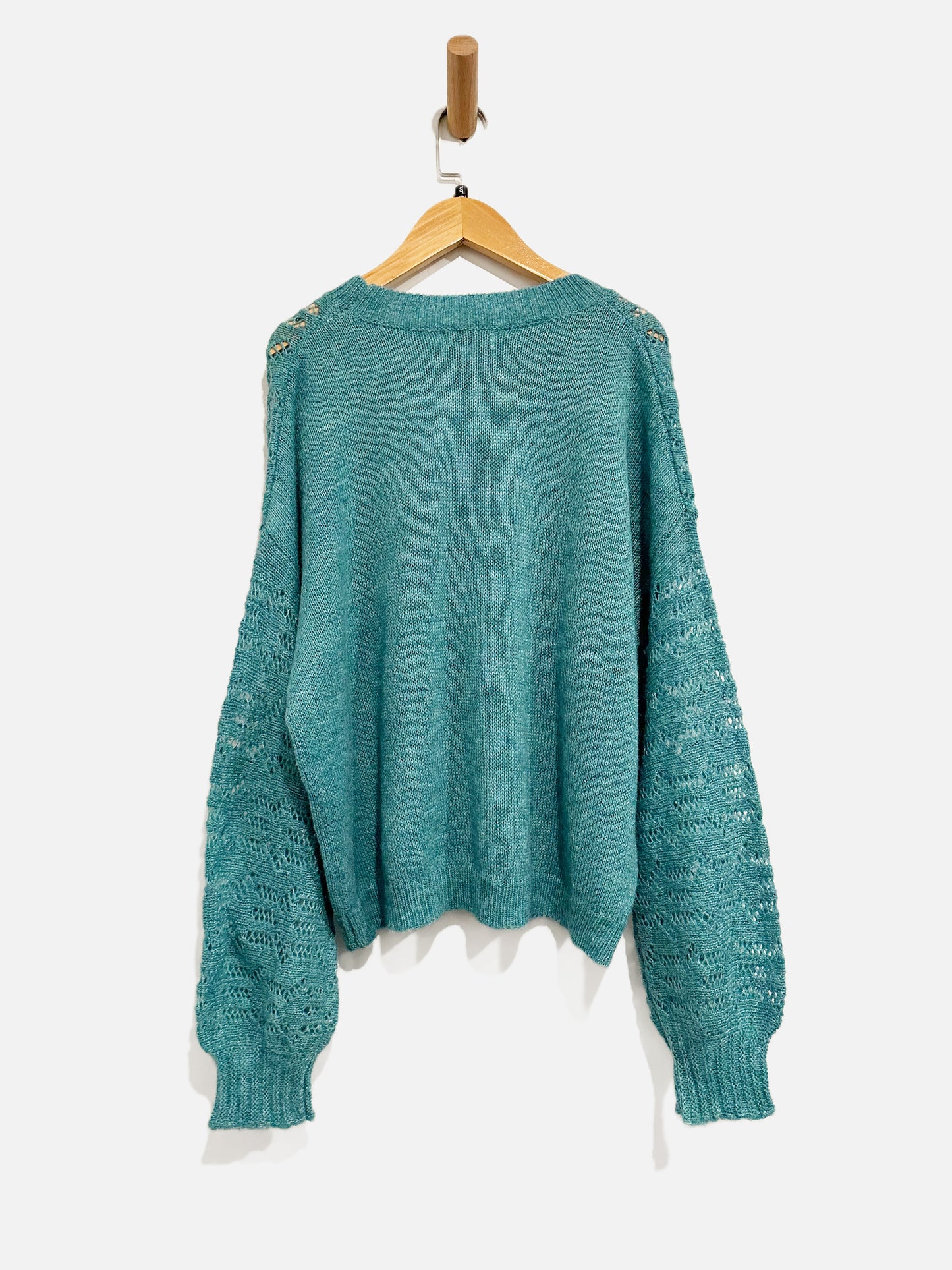 Molly Bracken Blue Knit Sweater - Small