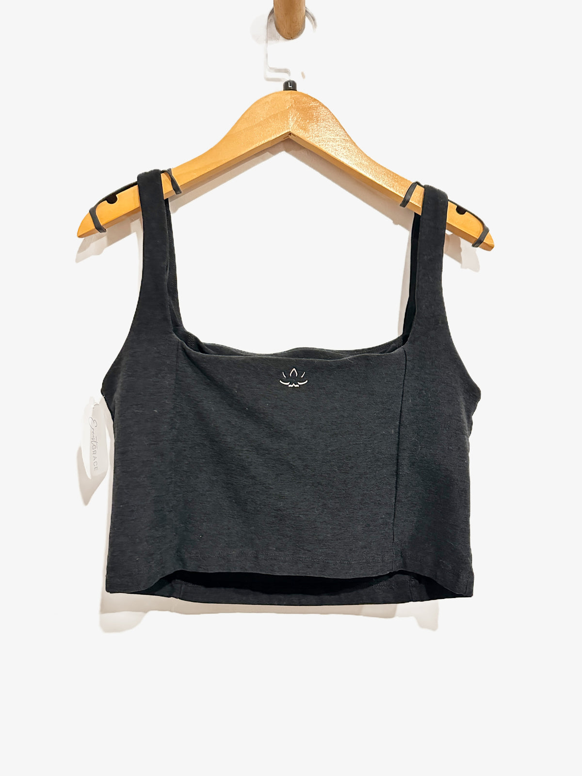 Beyond Yoga Spacedye Impress Cropped Tank in Darkest Night - Large